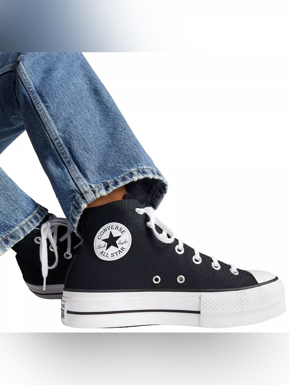 Converse Black Platform High Top Sneakers  | Size: 7